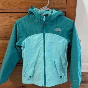 The North Face Turquoise and Light Blue winter Jacket